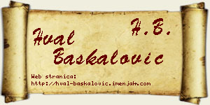 Hval Baškalović vizit kartica